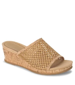 Baretraps Wedge Sandals|Slides & Slip On Sandals-Flossey Wedge Slide Sandal Natural