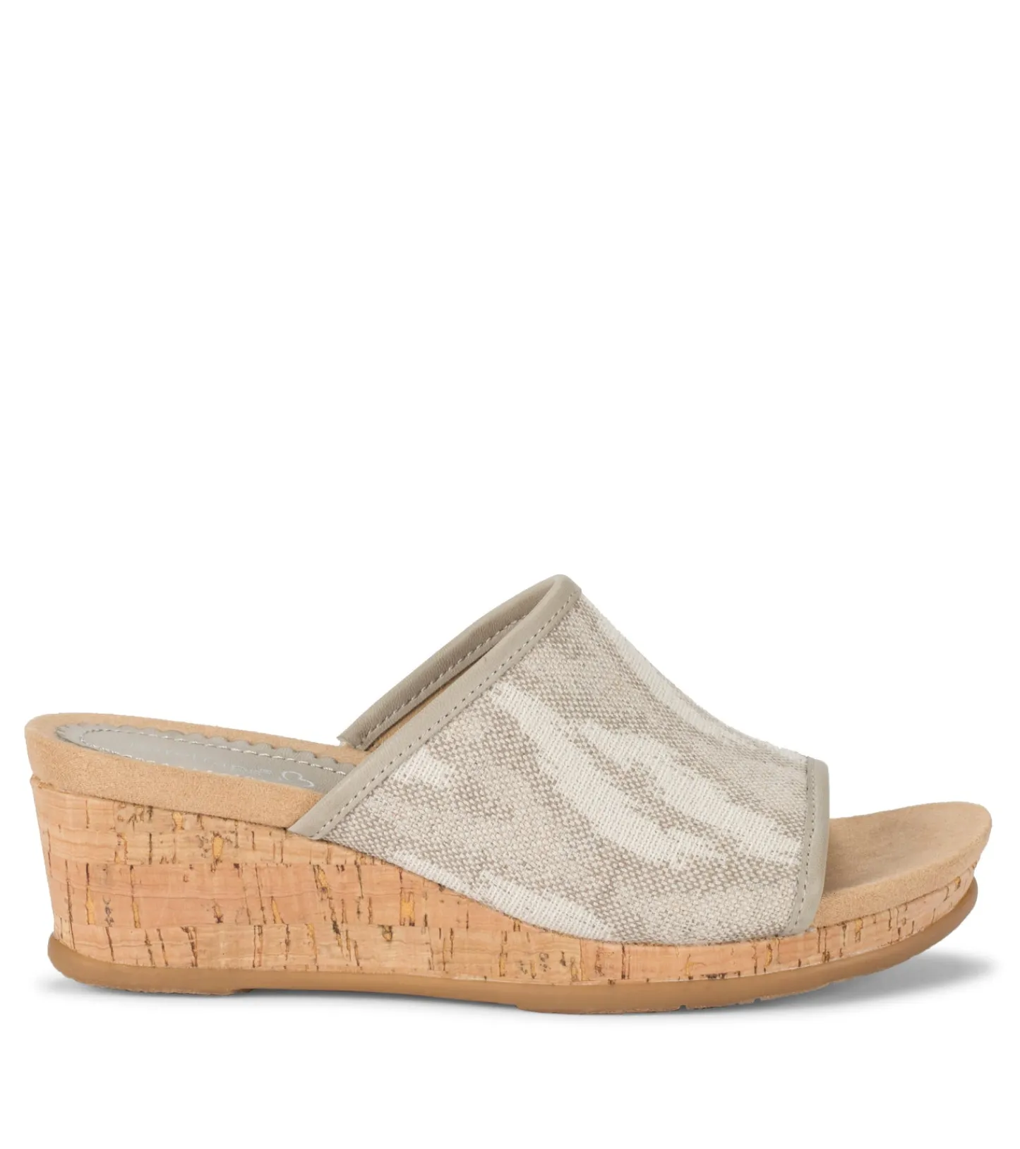 Baretraps Wedge Sandals|Slides & Slip On Sandals-Flossey Wedge Slide Sandal NaturalIkat