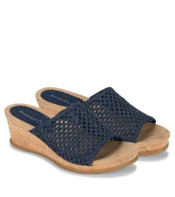 Baretraps Wedge Sandals|Slides & Slip On Sandals-Flossey Wedge Slide Sandal DarkDenim