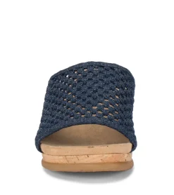 Baretraps Wedge Sandals|Slides & Slip On Sandals-Flossey Wedge Slide Sandal DarkDenim