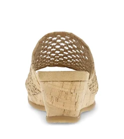 Baretraps Wedge Sandals|Slides & Slip On Sandals-Flossey Wedge Slide Sandal NaturalCork