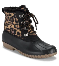 Baretraps Booties|Cold Weather Boots-Flynn Duck Boot BlackLeopard