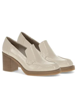 Baretraps Flats & Loafers|Dress Shoes-Gretel Block Heel Loafer Ivory