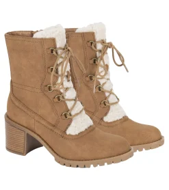 Baretraps Booties-Hadlee Lace Up Bootie Cognac