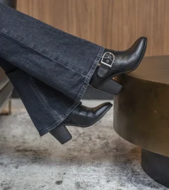 Baretraps Booties-Karina Block Heel Ankle Bootie Black