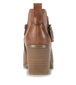 Baretraps Booties-Karina Block Heel Ankle Bootie Brown
