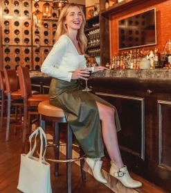 Baretraps Booties-Karina Block Heel Ankle Bootie Milkyway