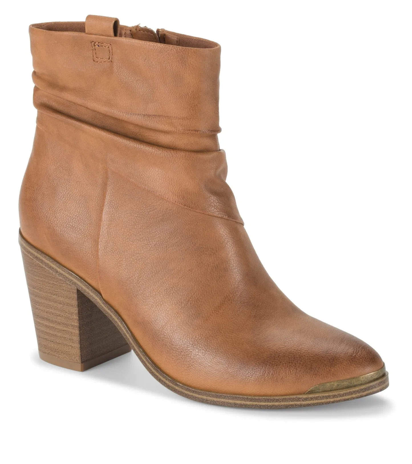 Baretraps Booties-Katherine Block Heel Bootie Cognac