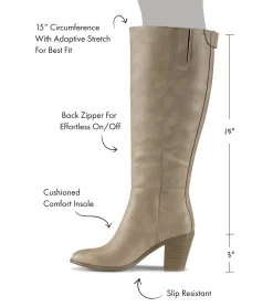 Baretraps Knee High Boots-Kiara Tall Boot LightMushroom