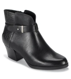 Baretraps Booties-Lane Block Heel Bootie BlackCroco