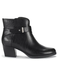 Baretraps Booties-Lane Block Heel Bootie BlackCroco