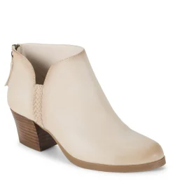 Baretraps Booties-Lauryn Block Heel Ankle Bootie Milkyway