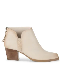 Baretraps Booties-Lauryn Block Heel Ankle Bootie Milkyway