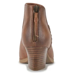 Baretraps Booties-Lauryn Block Heel Ankle Bootie Walnut