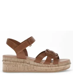 Baretraps Wedge Sandals-Lena Wedge Sandal DarkBeechnut