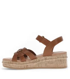 Baretraps Wedge Sandals-Lena Wedge Sandal DarkBeechnut