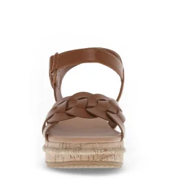 Baretraps Wedge Sandals-Lena Wedge Sandal DarkBeechnut