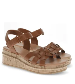 Baretraps Wedge Sandals-Lena Wedge Sandal DarkBeechnut