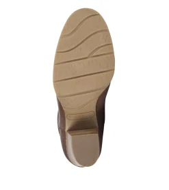 Baretraps Booties-Leslie Block Heel Slouch Boot BrushBrown