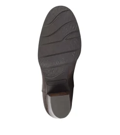 Baretraps Booties-Leslie Block Heel Slouch Boot DarkTaupe