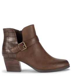 Baretraps Booties-Lexis Block Heel Bootie BrushBrownCroco