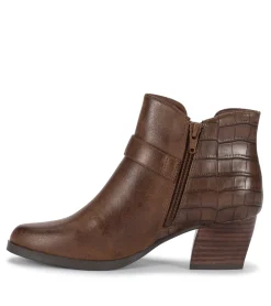 Baretraps Booties-Lexis Block Heel Bootie BrushBrownCroco