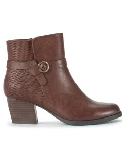 Baretraps Booties-Linda Block Heel Bootie Oak