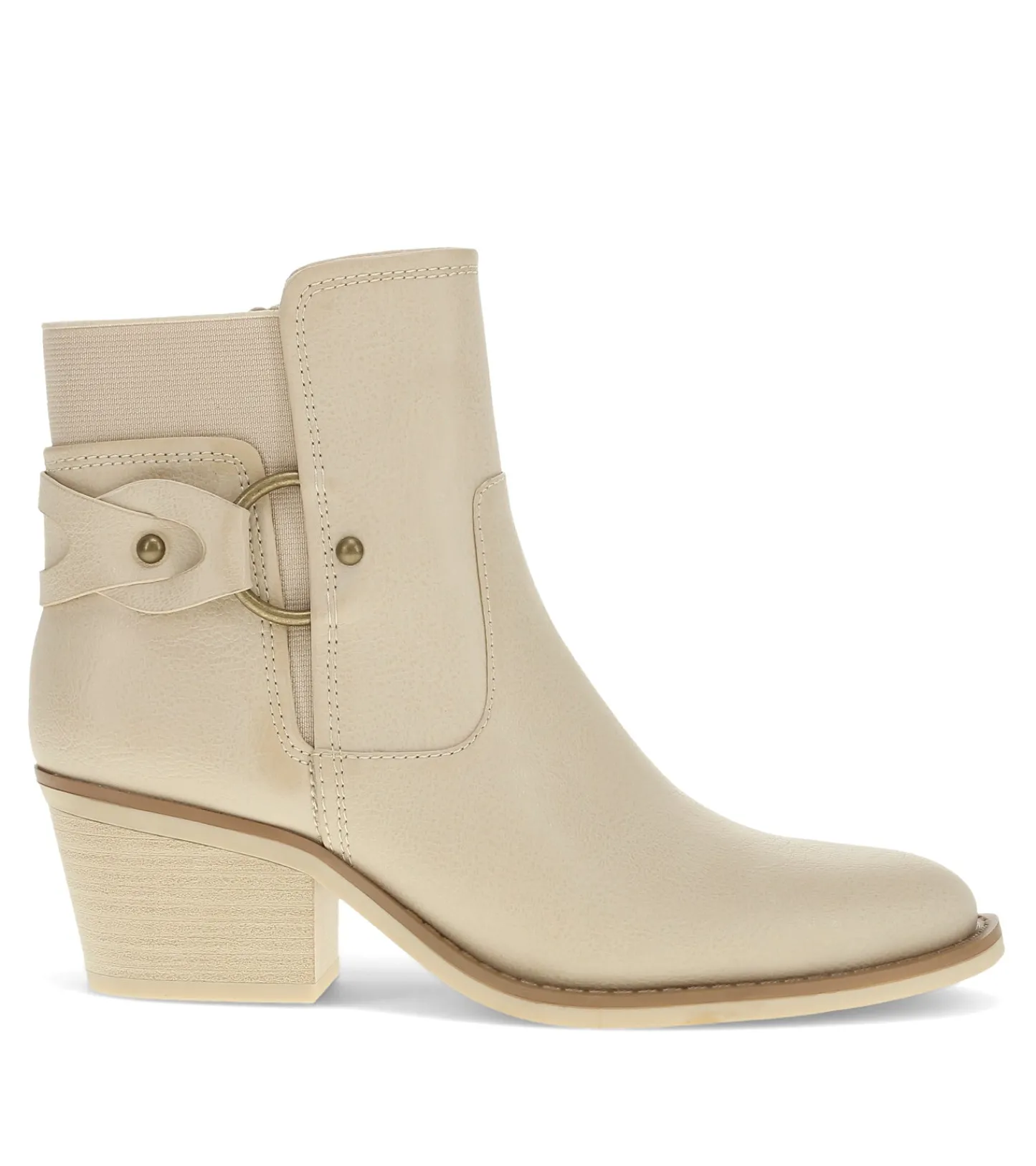 Baretraps Booties-Luella Block Heel Bootie Milkyway