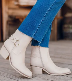 Baretraps Booties-Luella Block Heel Bootie Milkyway