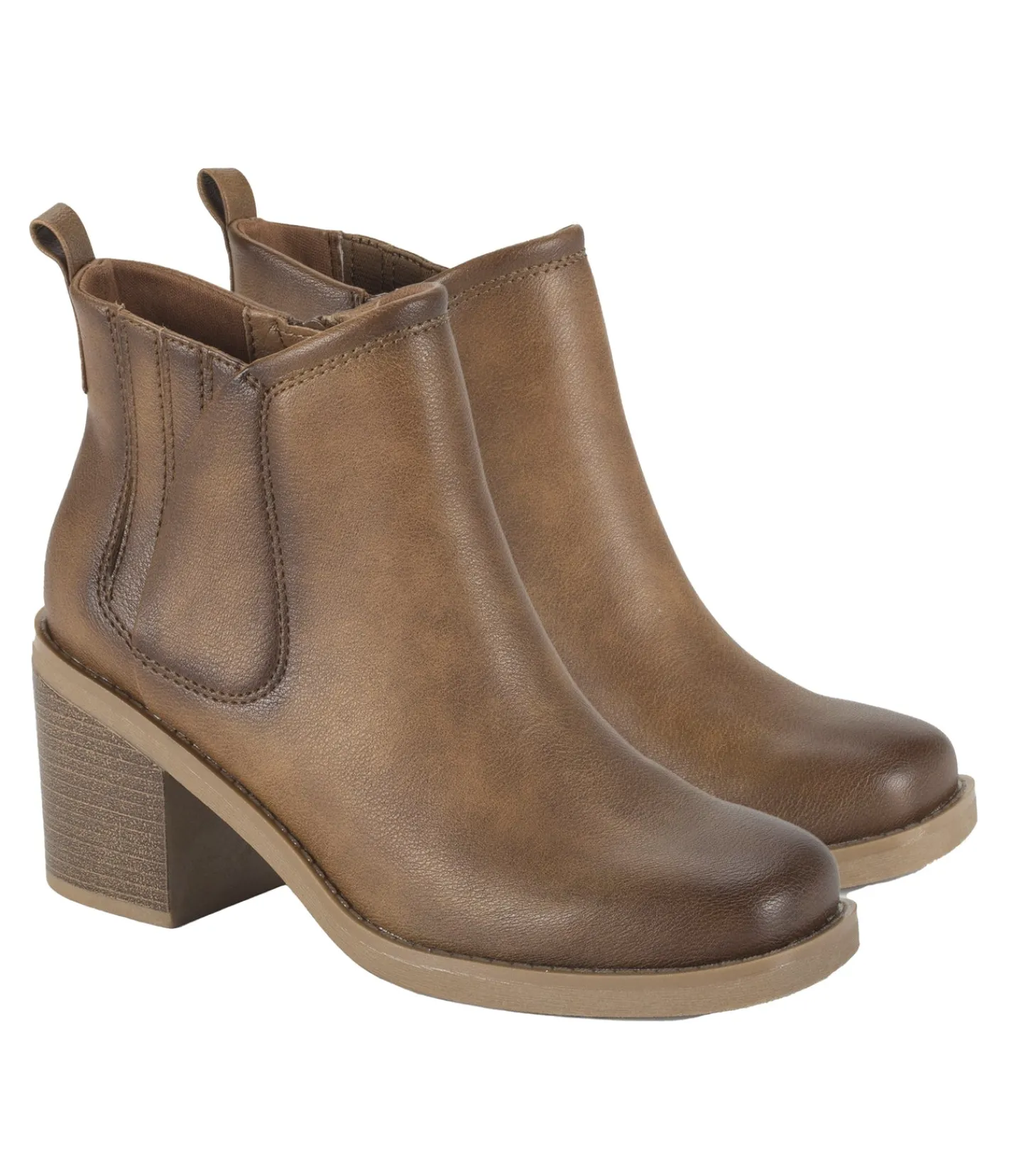 Baretraps Booties-Maria Block Heel Bootie Auburn