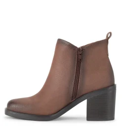 Baretraps Booties-Maria Block Heel Bootie Oak
