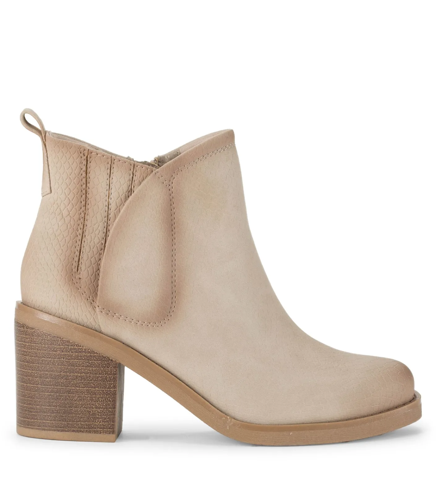 Baretraps Booties-Maria Block Heel Bootie Oatmeal