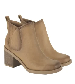 Baretraps Booties-Maria Block Heel Bootie Sandstone