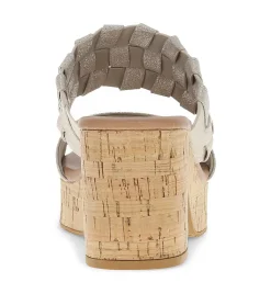 Baretraps Slides & Slip On Sandals-Mavis Block Heel Slide Sandal Champagne