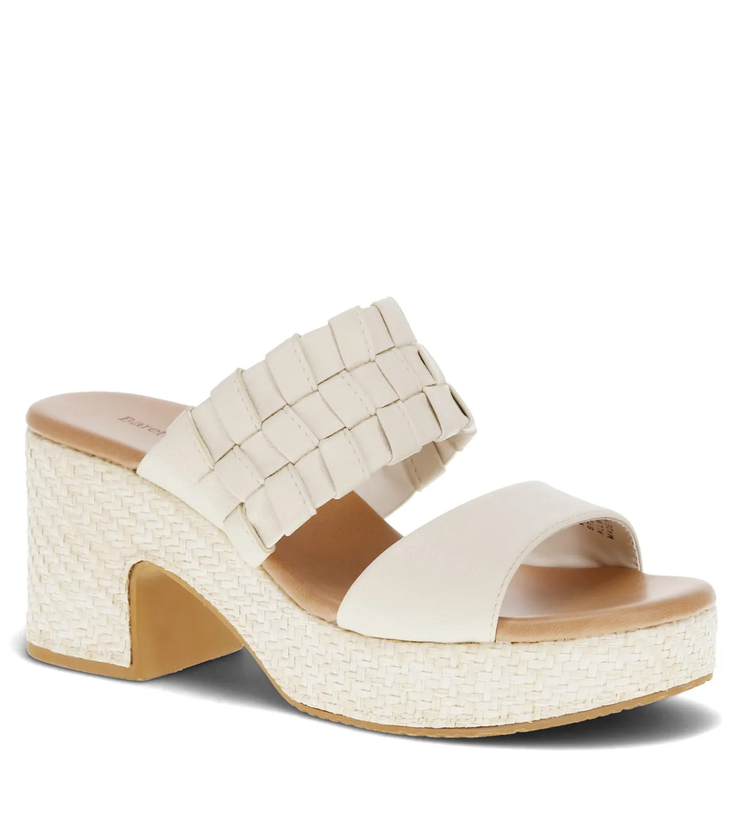 Baretraps Slides & Slip On Sandals-Mavis Block Heel Slide Sandal Cream