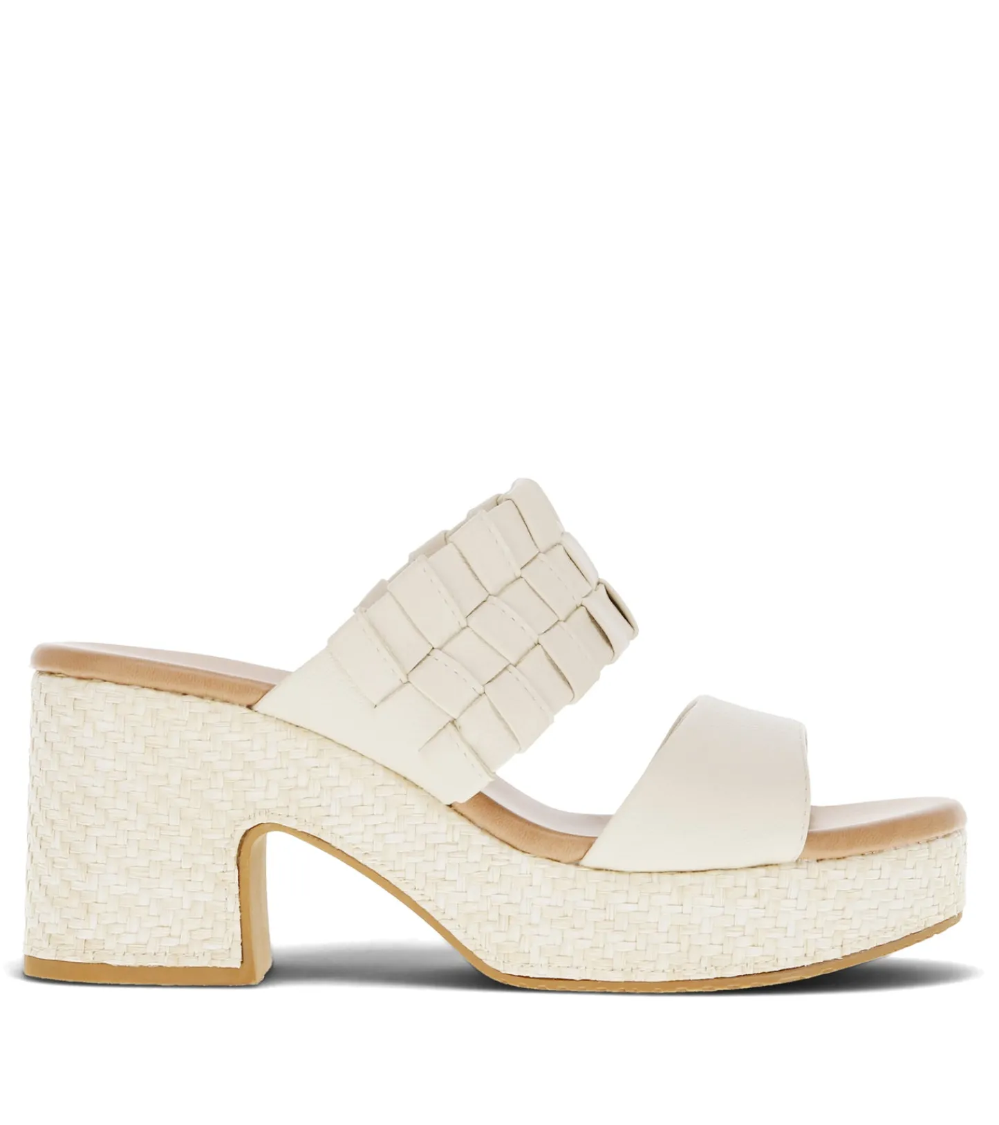 Baretraps Slides & Slip On Sandals-Mavis Block Heel Slide Sandal Cream