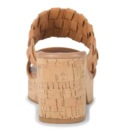 Baretraps Slides & Slip On Sandals-Mavis Block Heel Slide Sandal Dune