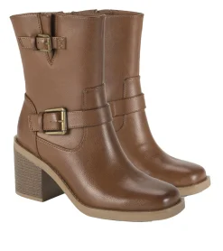 Baretraps Booties-Mayla Mid Calf Boot Walnut