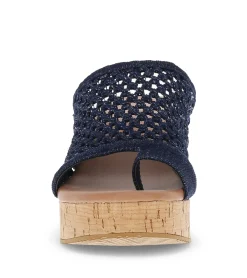 Baretraps Slides & Slip On Sandals-Michaela Block Heel Sandal DarkDenim