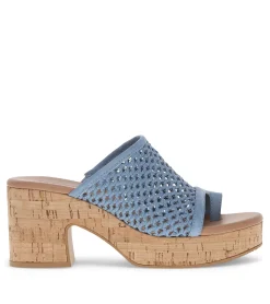 Baretraps Slides & Slip On Sandals-Michaela Block Heel Sandal IslandBlue