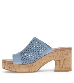 Baretraps Slides & Slip On Sandals-Michaela Block Heel Sandal IslandBlue