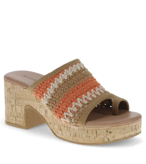 Baretraps Slides & Slip On Sandals-Michaela Block Heel Sandal OrangeAidMulti