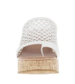 Baretraps Slides & Slip On Sandals-Michaela Block Heel Sandal White