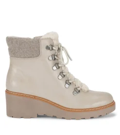 Baretraps Booties-Nasha Lace Up Wedge Bootie Taupe