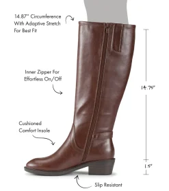 Baretraps Knee High Boots-Nena Riding Boot Mahogany