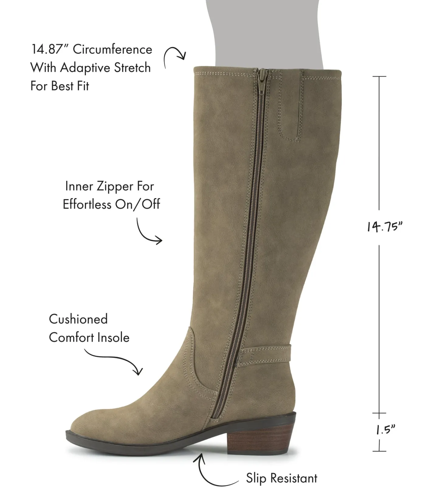 Baretraps Knee High Boots-Nena Riding Boot Truffle