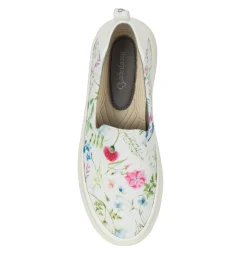 Baretraps Flats & Loafers|Sneakers-Nevin Slip On Sneaker WhiteMultiFlowerCanvas