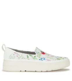 Baretraps Flats & Loafers|Sneakers-Nevin Slip On Sneaker WhiteMultiFlowerCanvas