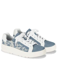Baretraps Flats & Loafers|Sneakers-Nishelle Lace Up Sneaker LightBlue/WhiteFlower