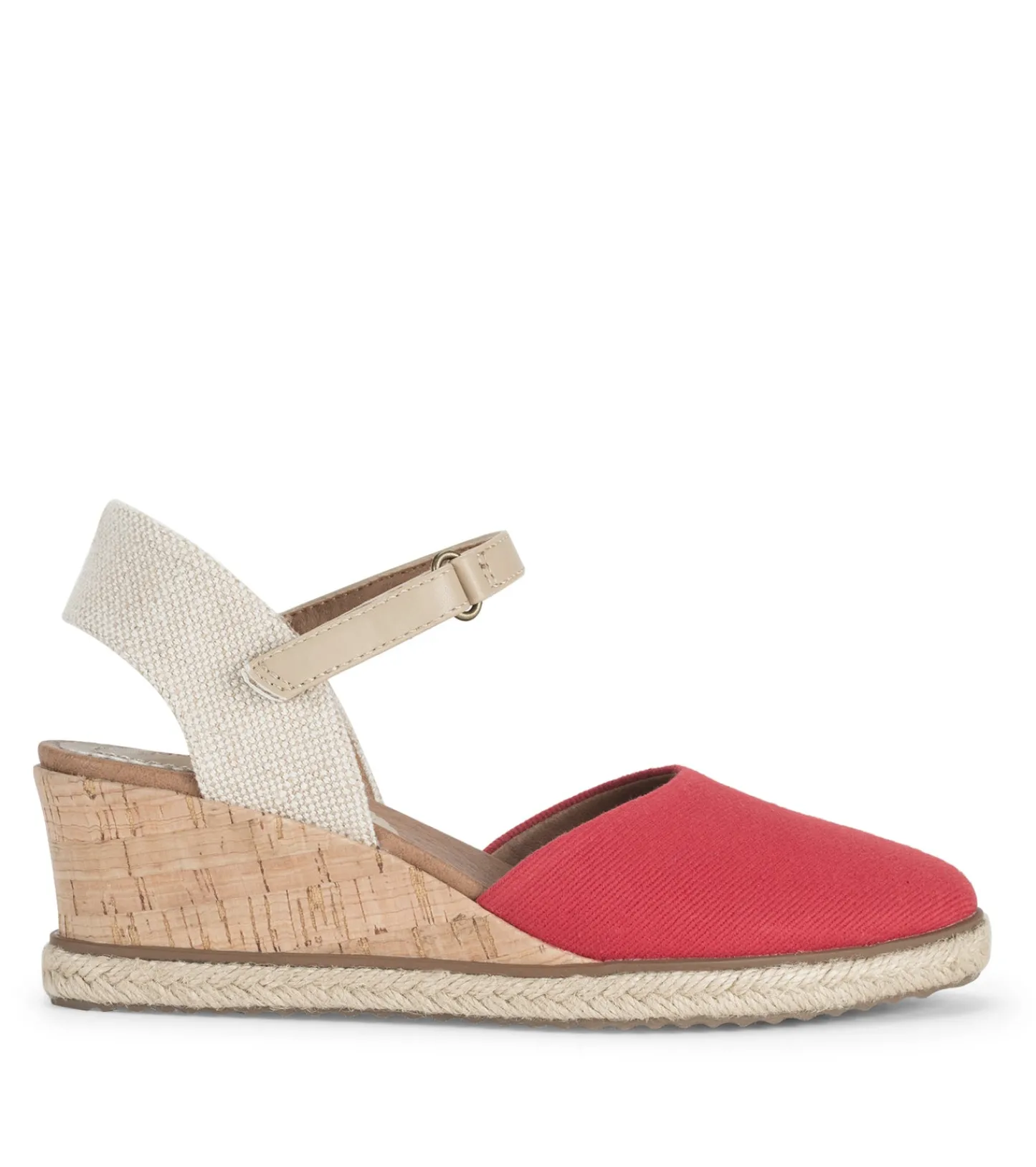 Baretraps Wedge Sandals-Ocean Closed Toe Wedge Sandal Red